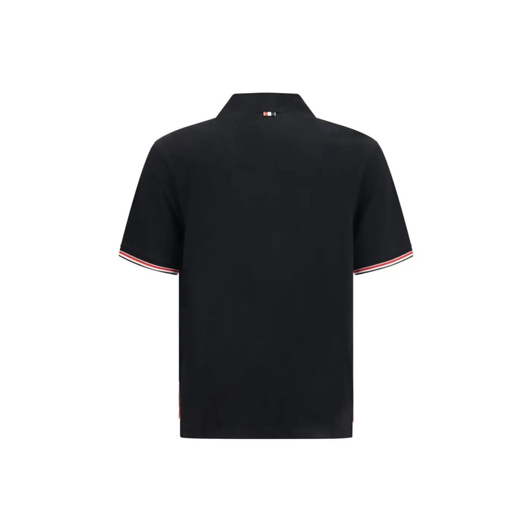 Thom Browne Black Cotton Polo Shirt