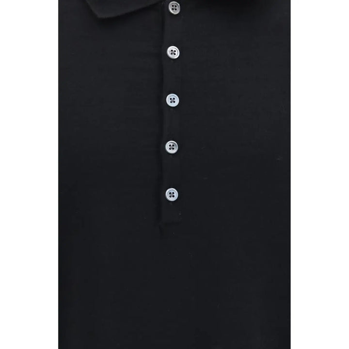 Thom Browne Black Cotton Polo Shirt