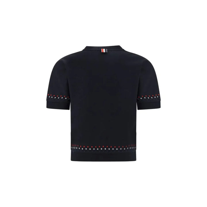 Thom Browne Black Cotton T-Shirt