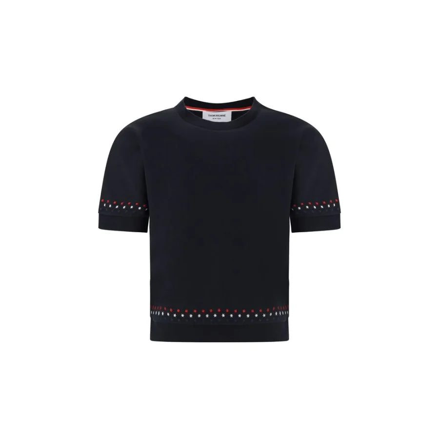Thom Browne Black Cotton T-Shirt