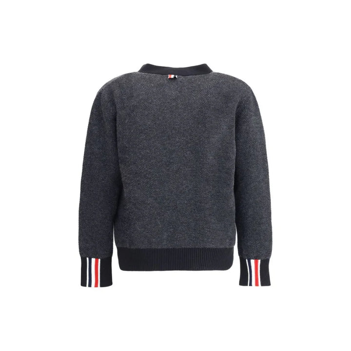 Thom Browne Black Fleece Wool Cardigan