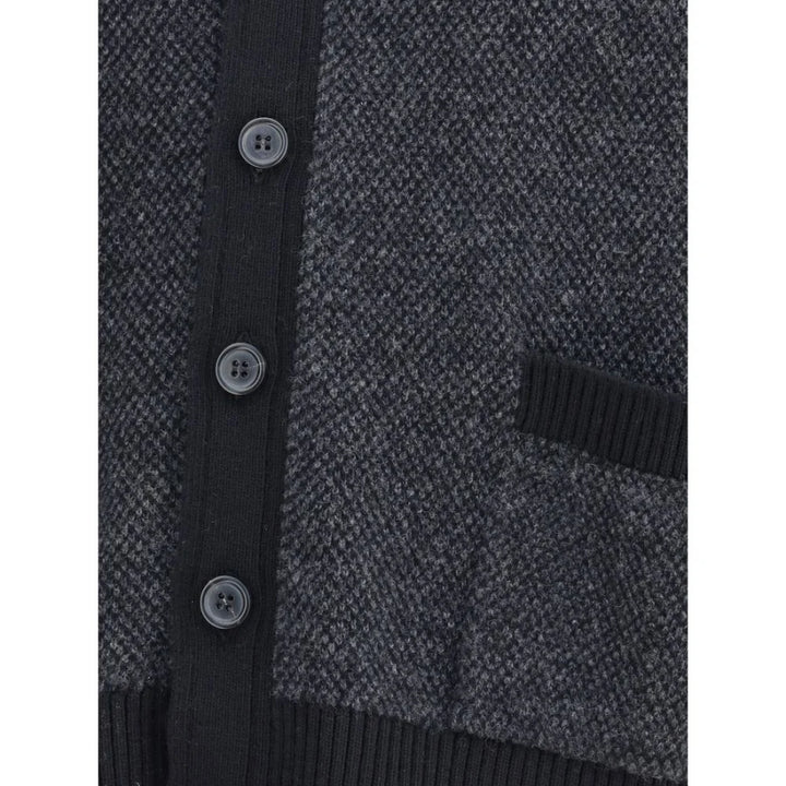 Thom Browne Black Fleece Wool Cardigan