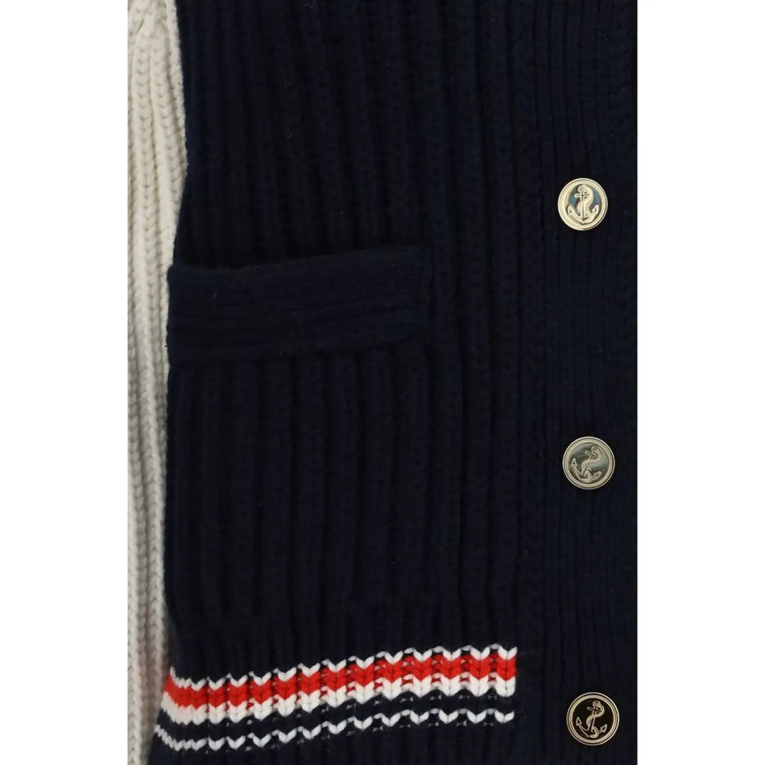 Thom Browne Blue Cashmere Cardigan