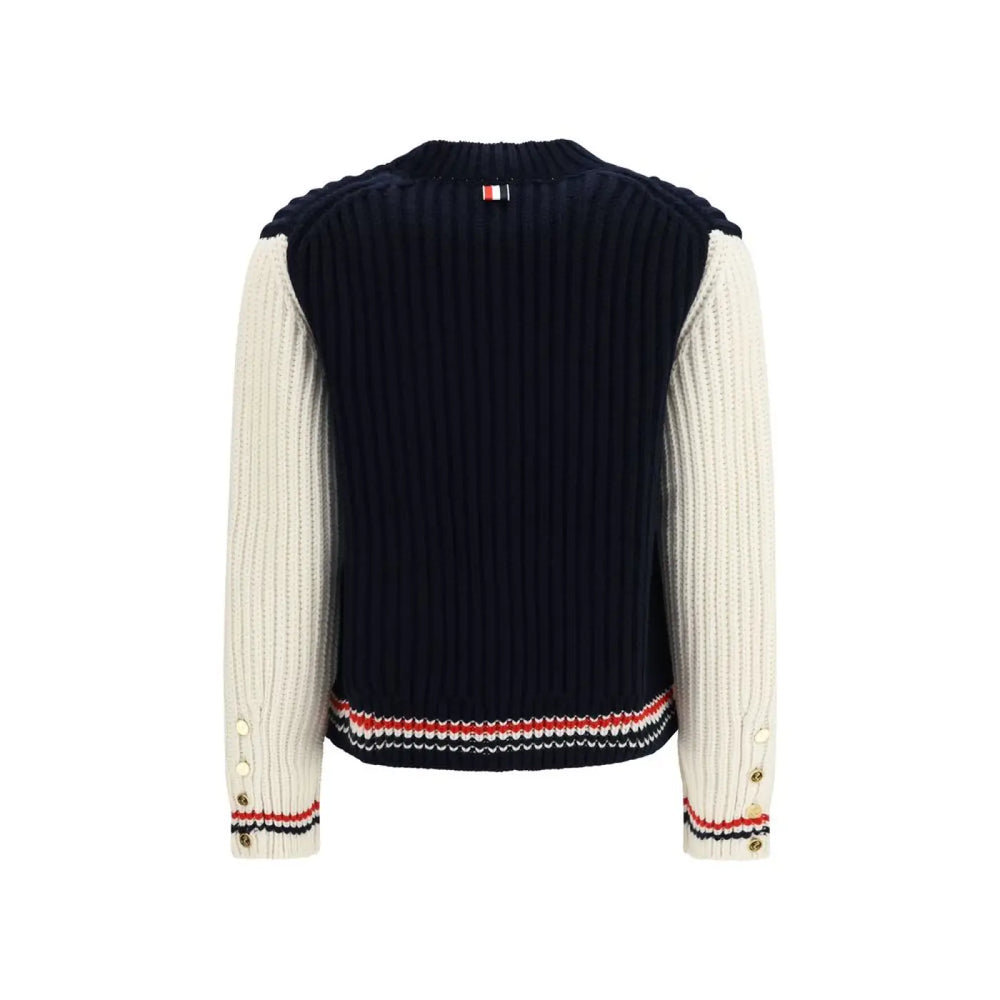 Thom Browne Blue Cashmere Cardigan