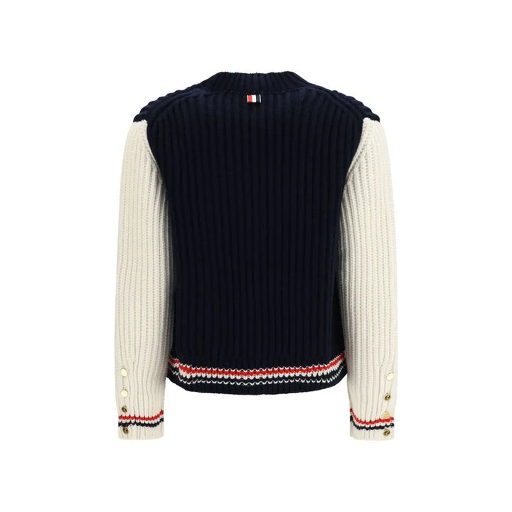 Thom Browne Blue Cashmere Cardigan