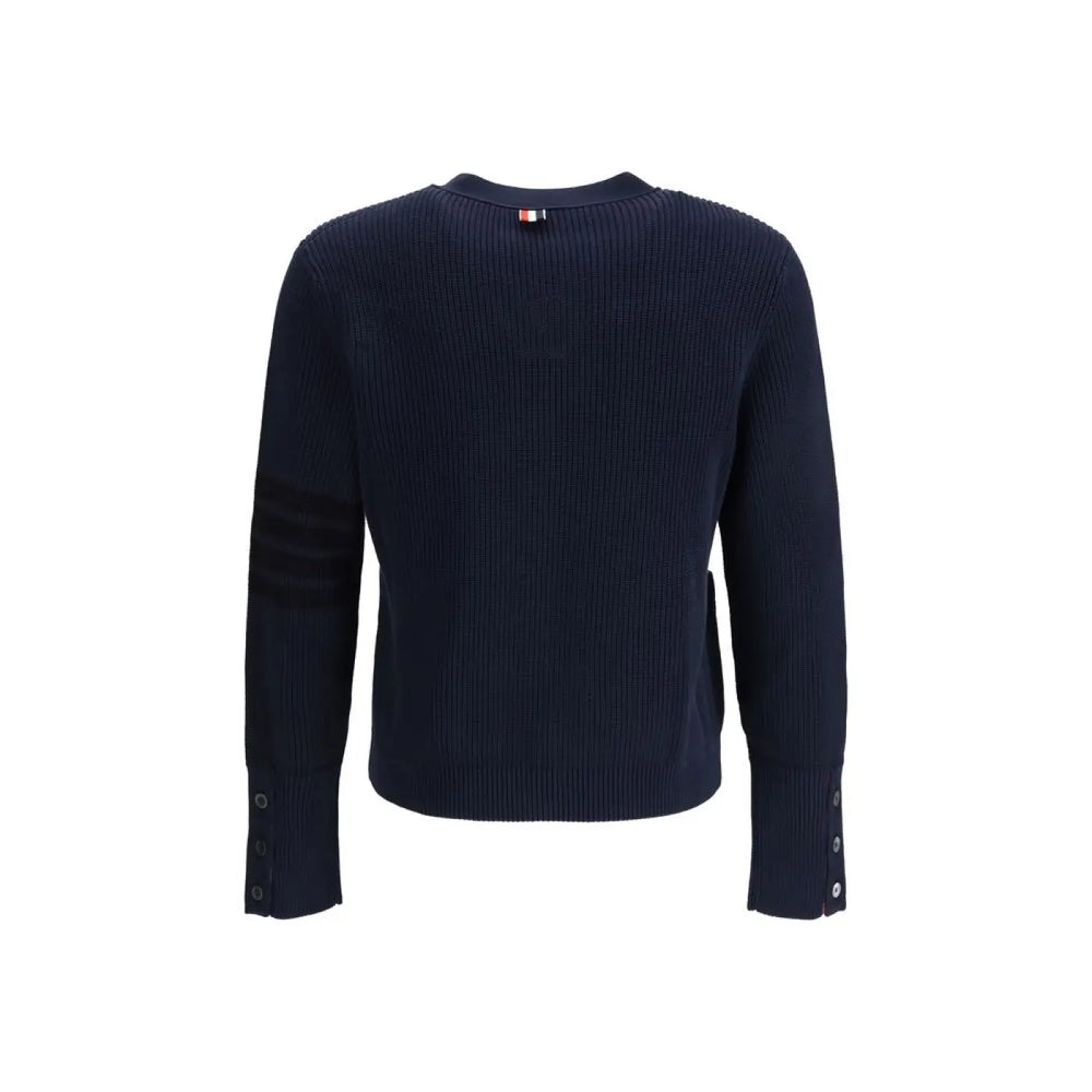 Thom Browne Blue Cotton Cardigan