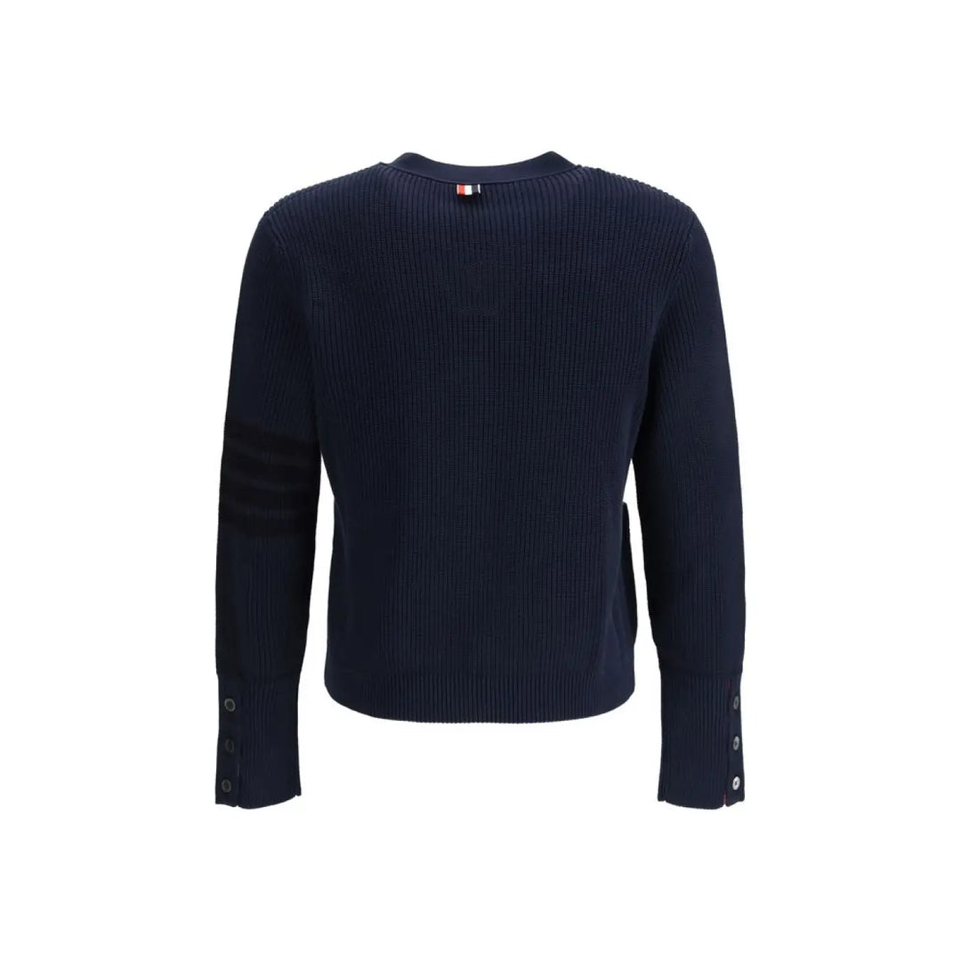 Thom Browne Blue Cotton Cardigan