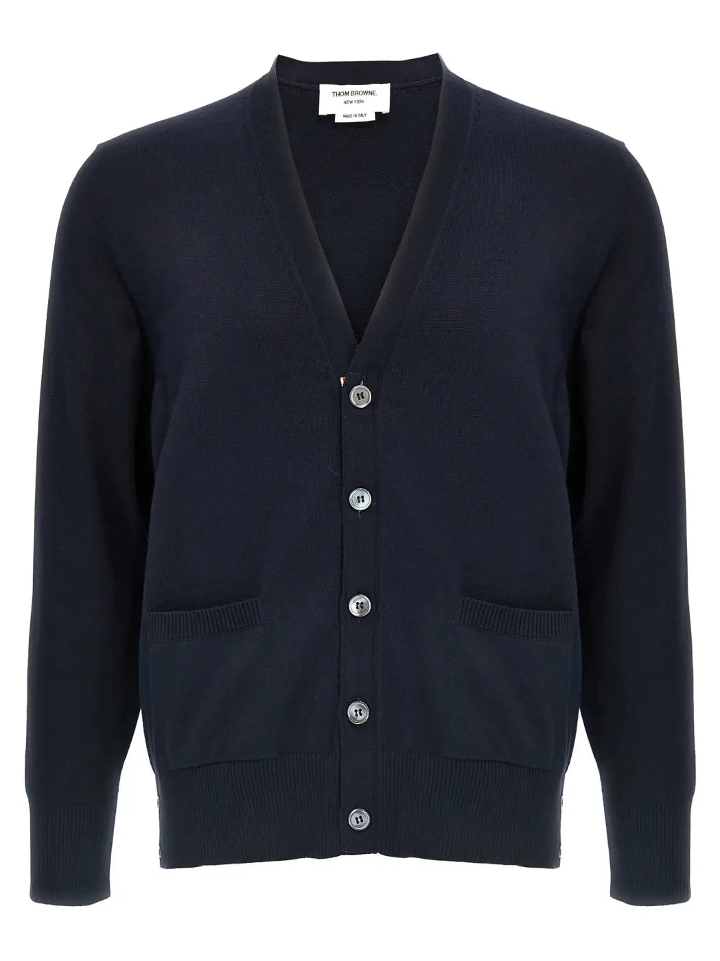 Thom Browne Blue Cotton Cardigan