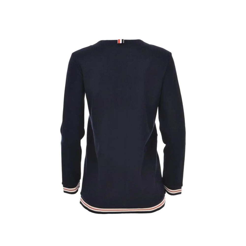 Thom Browne Blue Cotton Cardigan