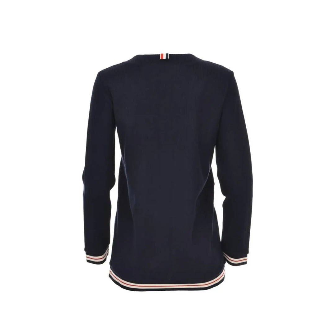 Thom Browne Blue Cotton Cardigan