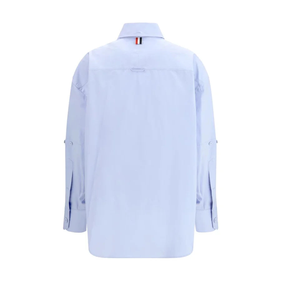 Thom Browne Blue Cotton Pattern Shirt