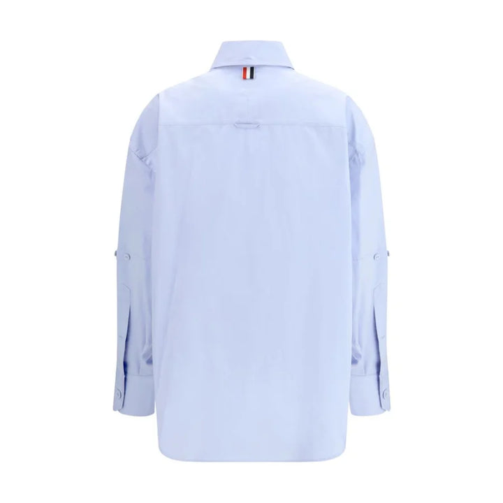 Thom Browne Blue Cotton Pattern Shirt
