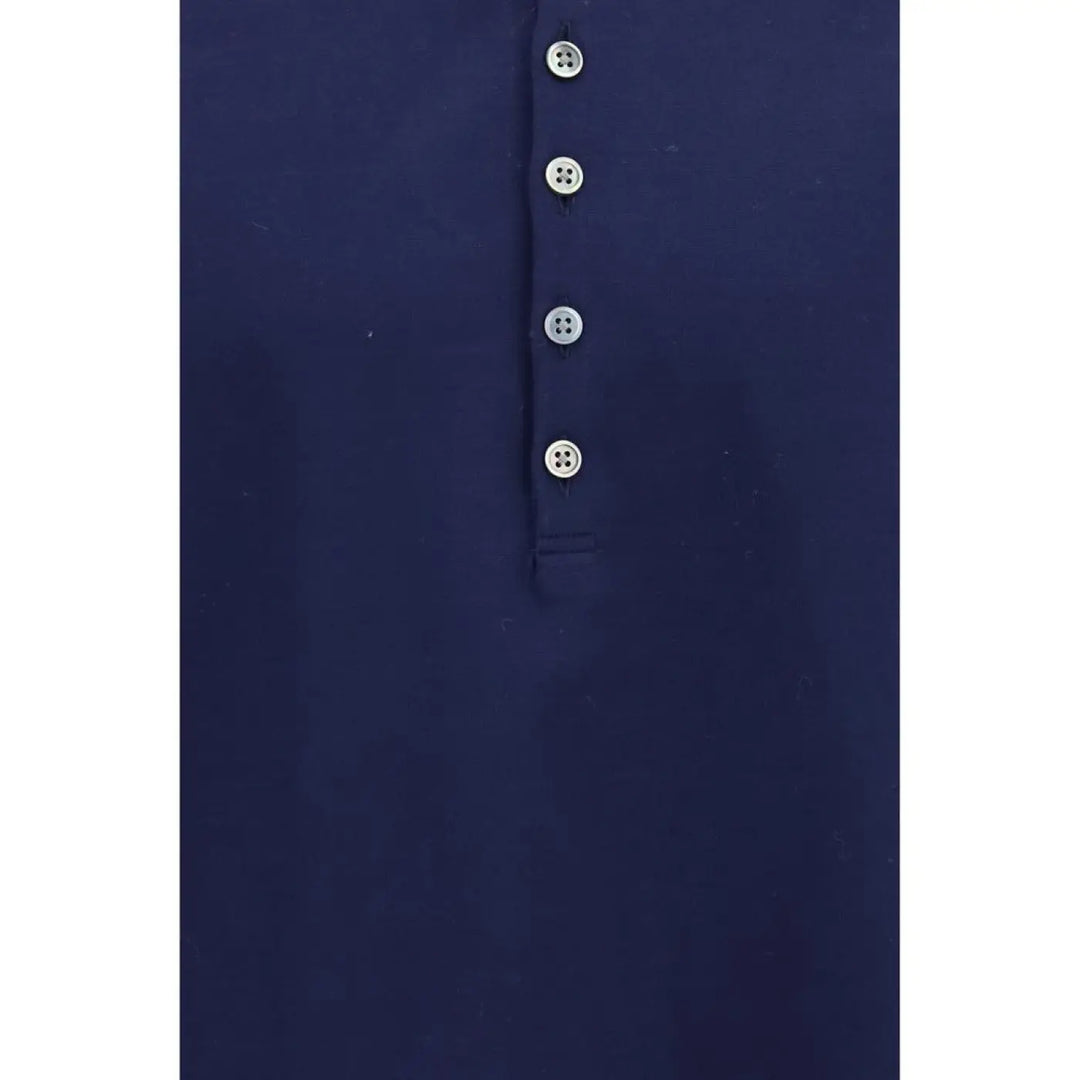 Thom Browne Blue Cotton Polo Shirt