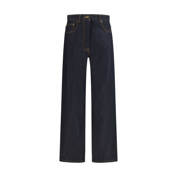 Thom Browne Blue Cotton Straight-leg Jeans