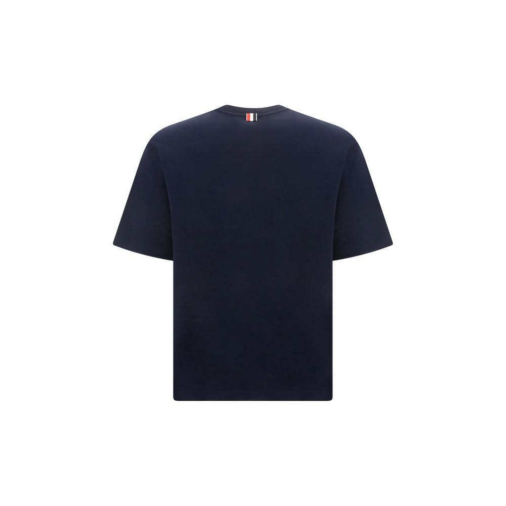 Thom Browne Blue Cotton T-shirt