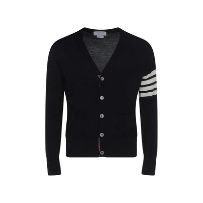 Thom Browne Blue Fleece Wool Cardigan