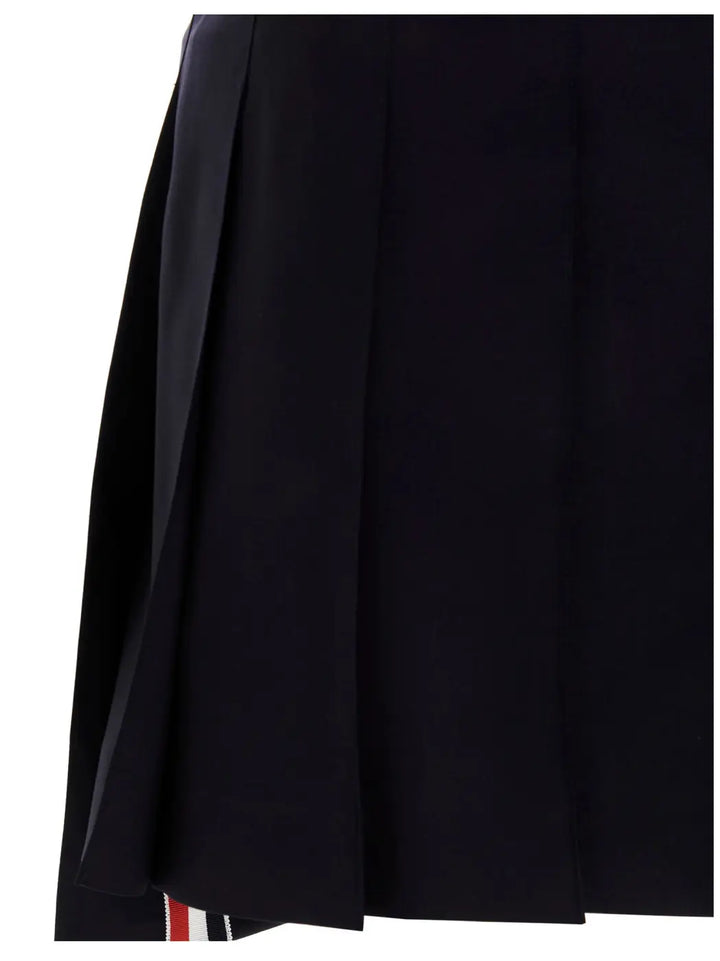 Thom Browne Blue Wool Long Skirt
