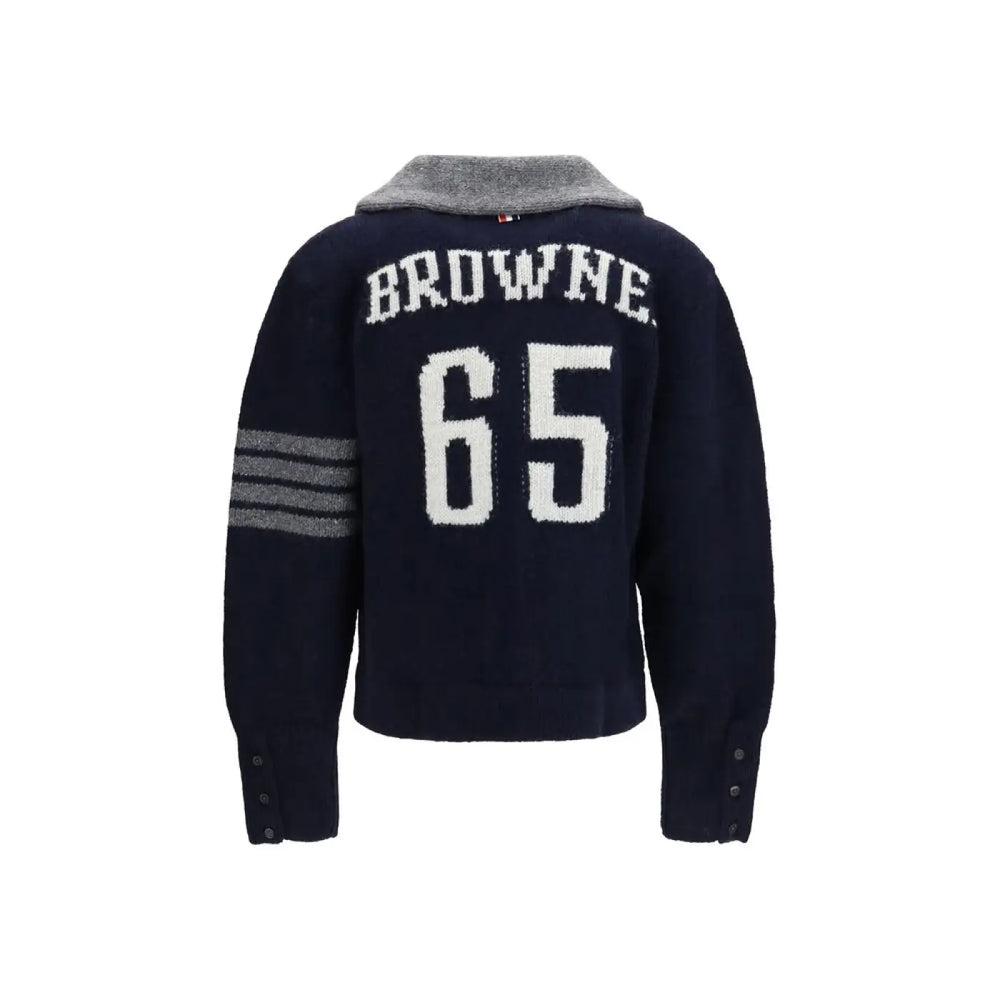 Thom Browne Blue Wool Oves Aries Cardigan