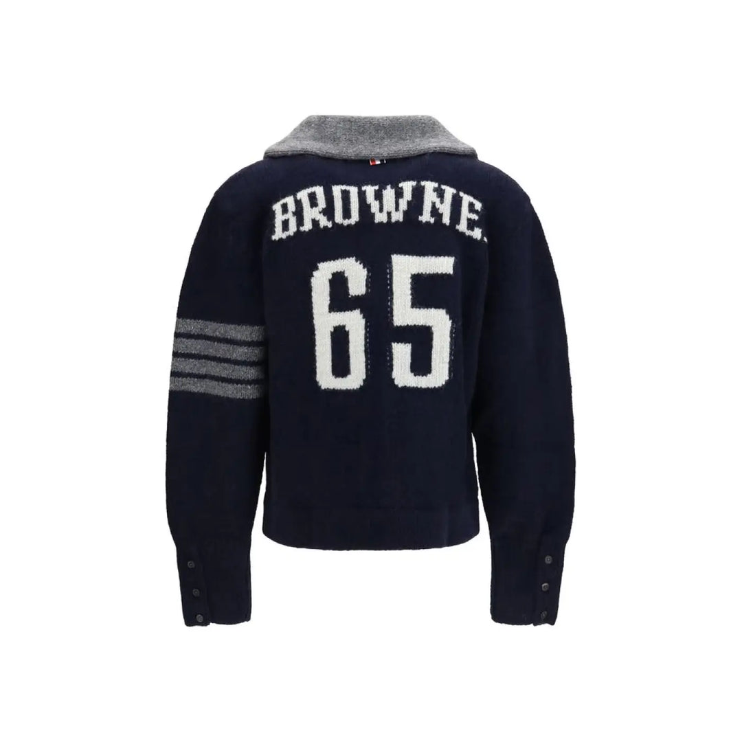 Thom Browne Blue Wool Oves Aries Cardigan