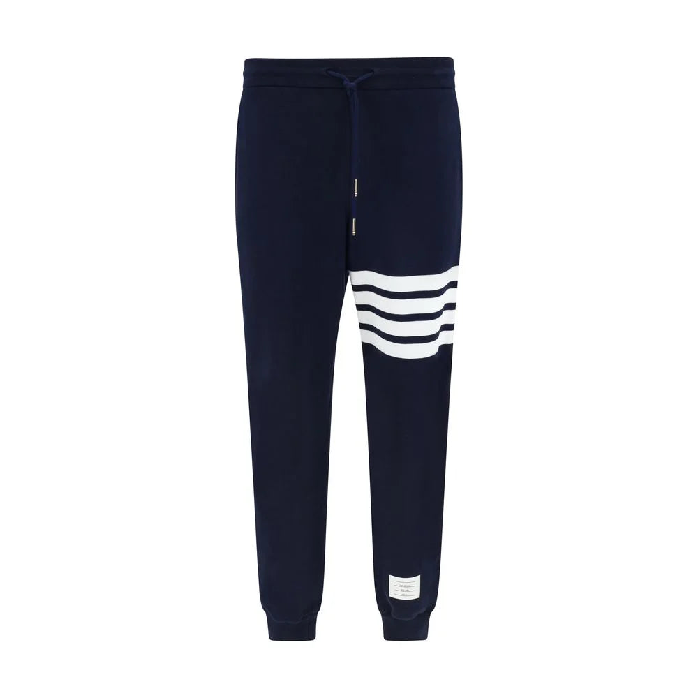Thom Browne Cotton Classic Sweatpants with White Stripes Details
