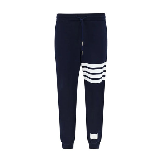Thom Browne Cotton Classic Sweatpants with White Stripes Details