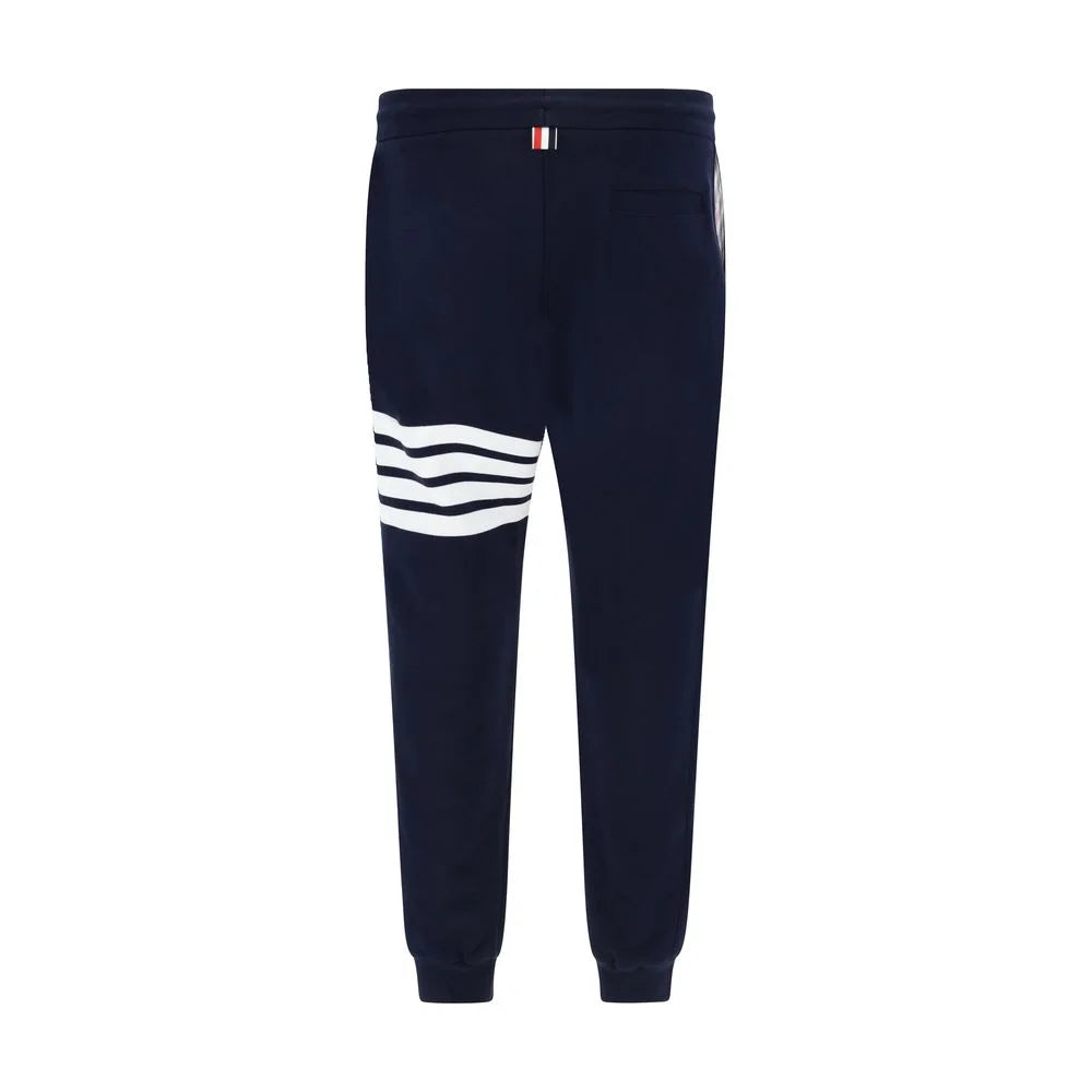 Thom Browne Cotton Classic Sweatpants with White Stripes Details