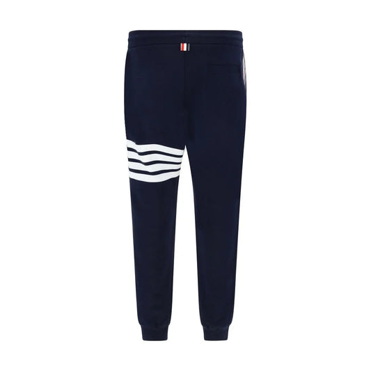 Thom Browne Cotton Classic Sweatpants with White Stripes Details
