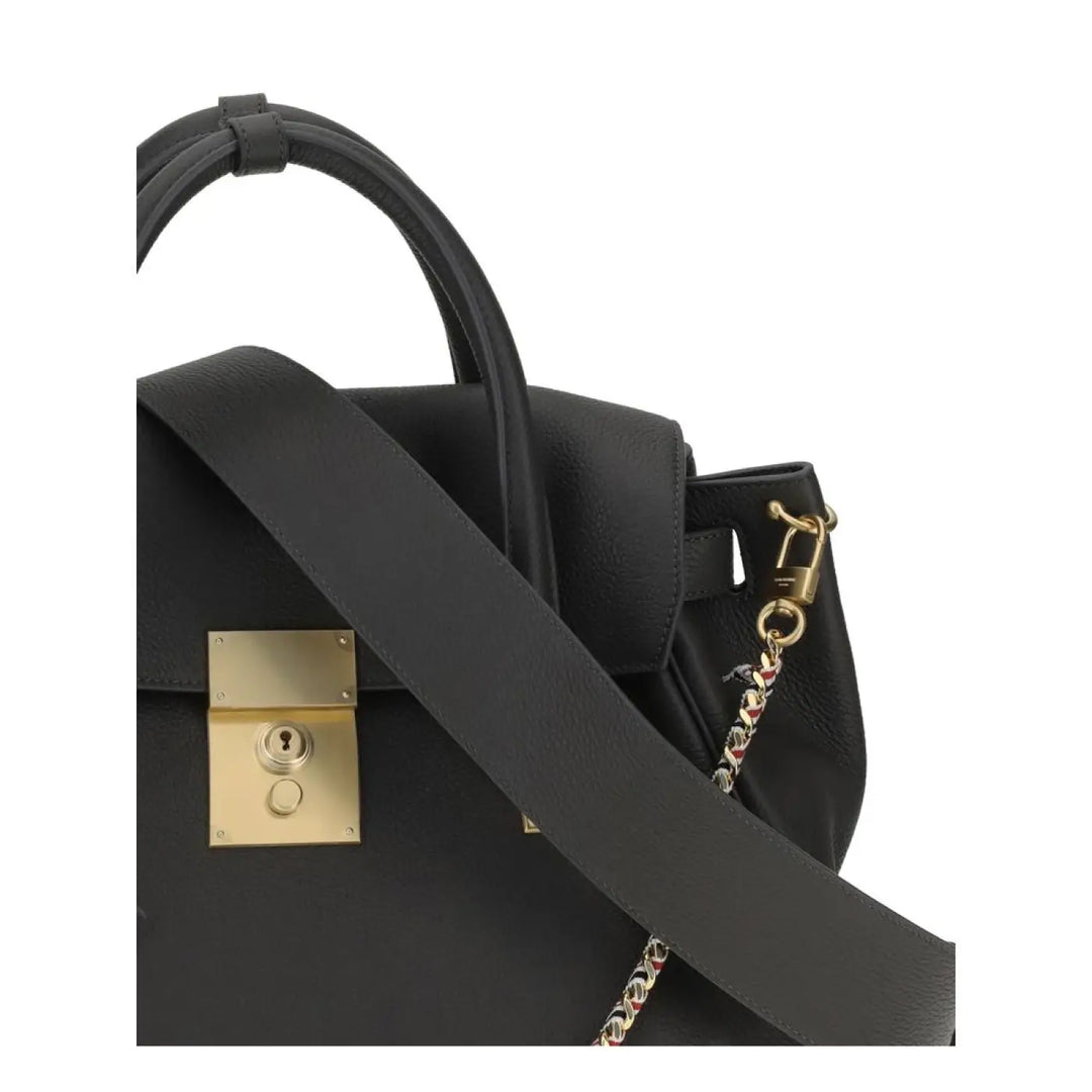 Thom Browne Gray Calf Leather Bos Taurus Handbag