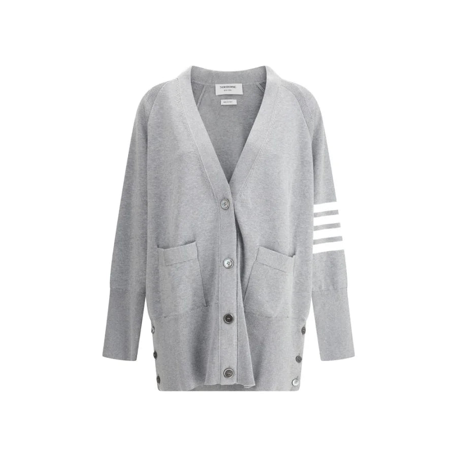 Thom Browne Gray Cotton Cardigan