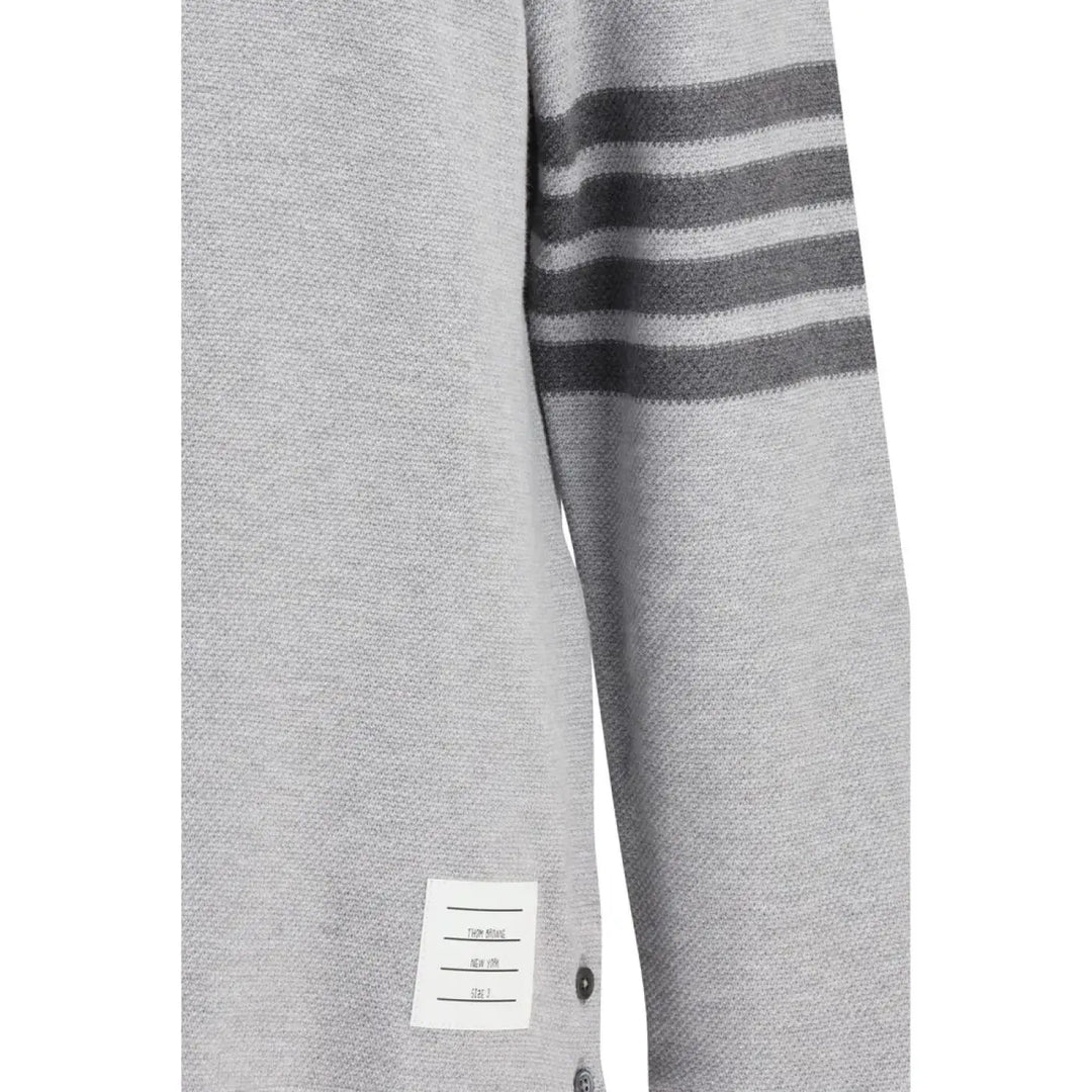 Thom Browne Gray Cotton Polo Shirt