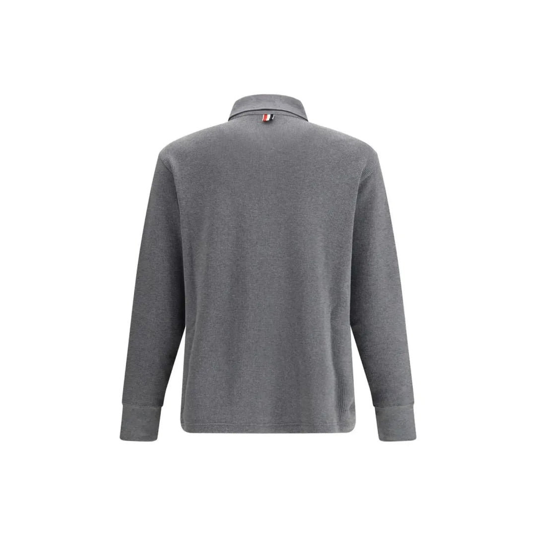 Thom Browne Gray Cotton Polo Shirt