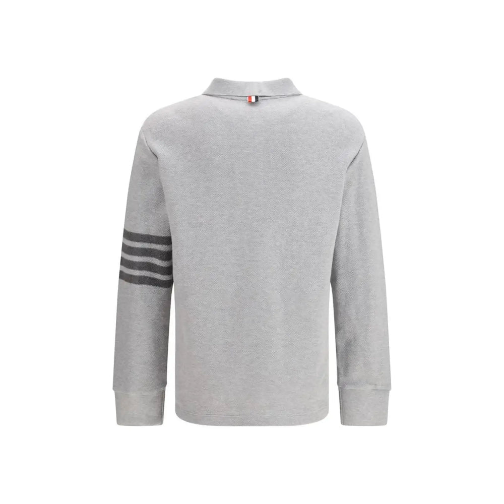 Thom Browne Gray Cotton Polo Shirt