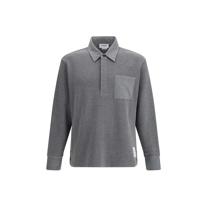 Thom Browne Gray Cotton Polo Shirt