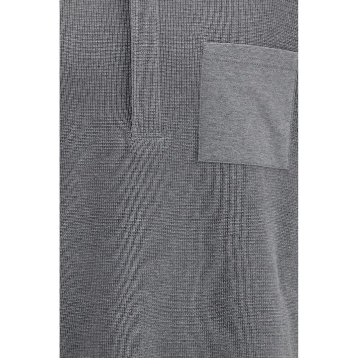 Thom Browne Gray Cotton Polo Shirt