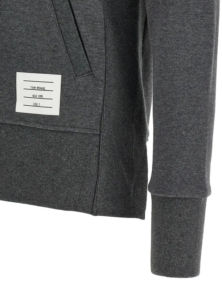 Thom Browne Gray Cotton Sweatshirt