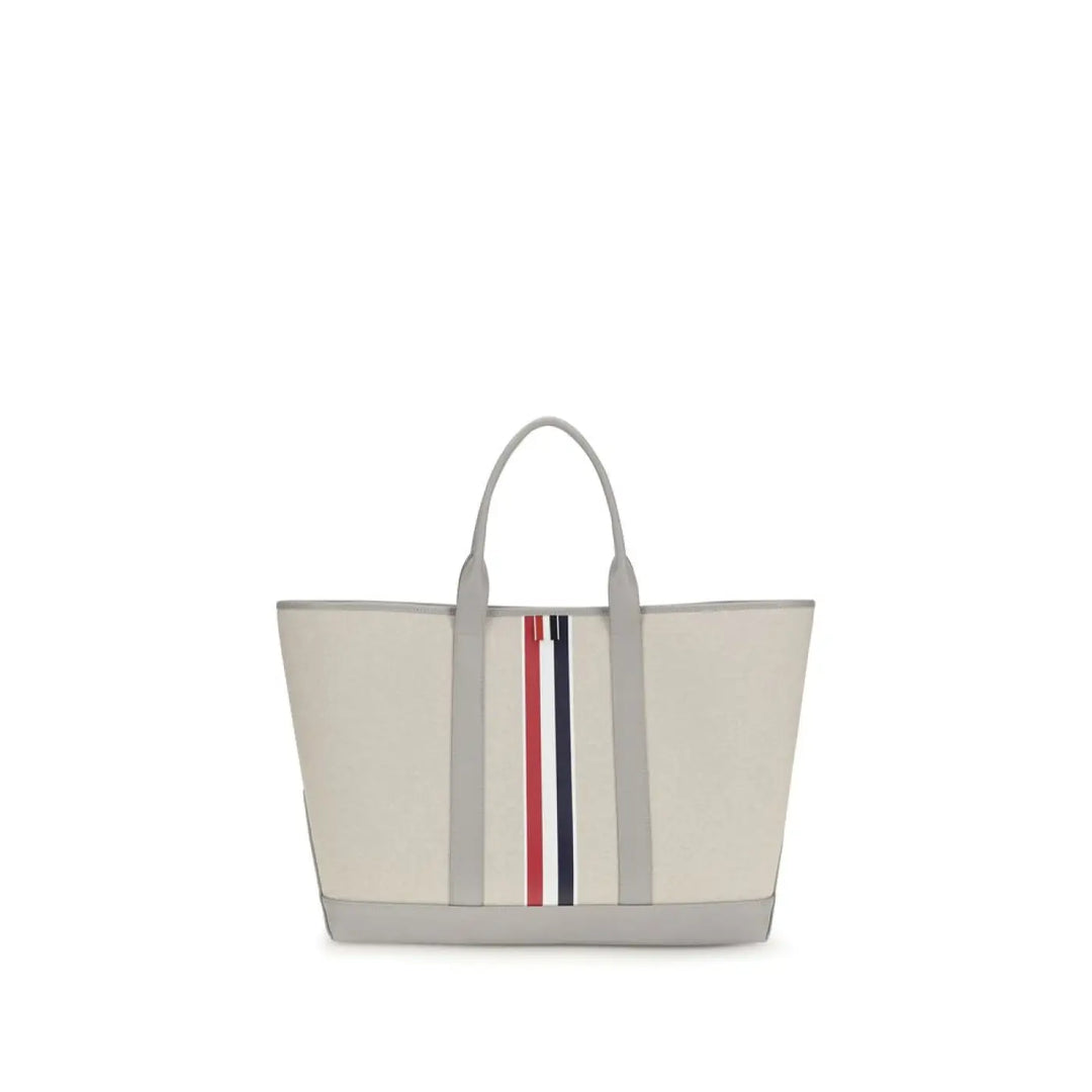 Thom Browne Gray Fabric Shoulder Bag