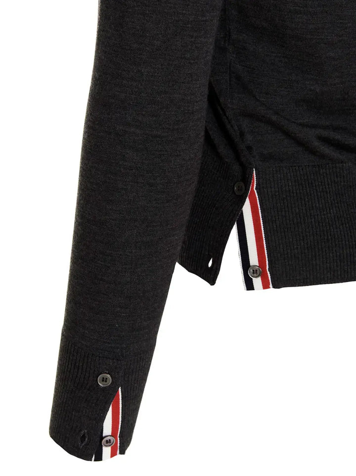 Thom Browne Gray Merino Wool Cardigan