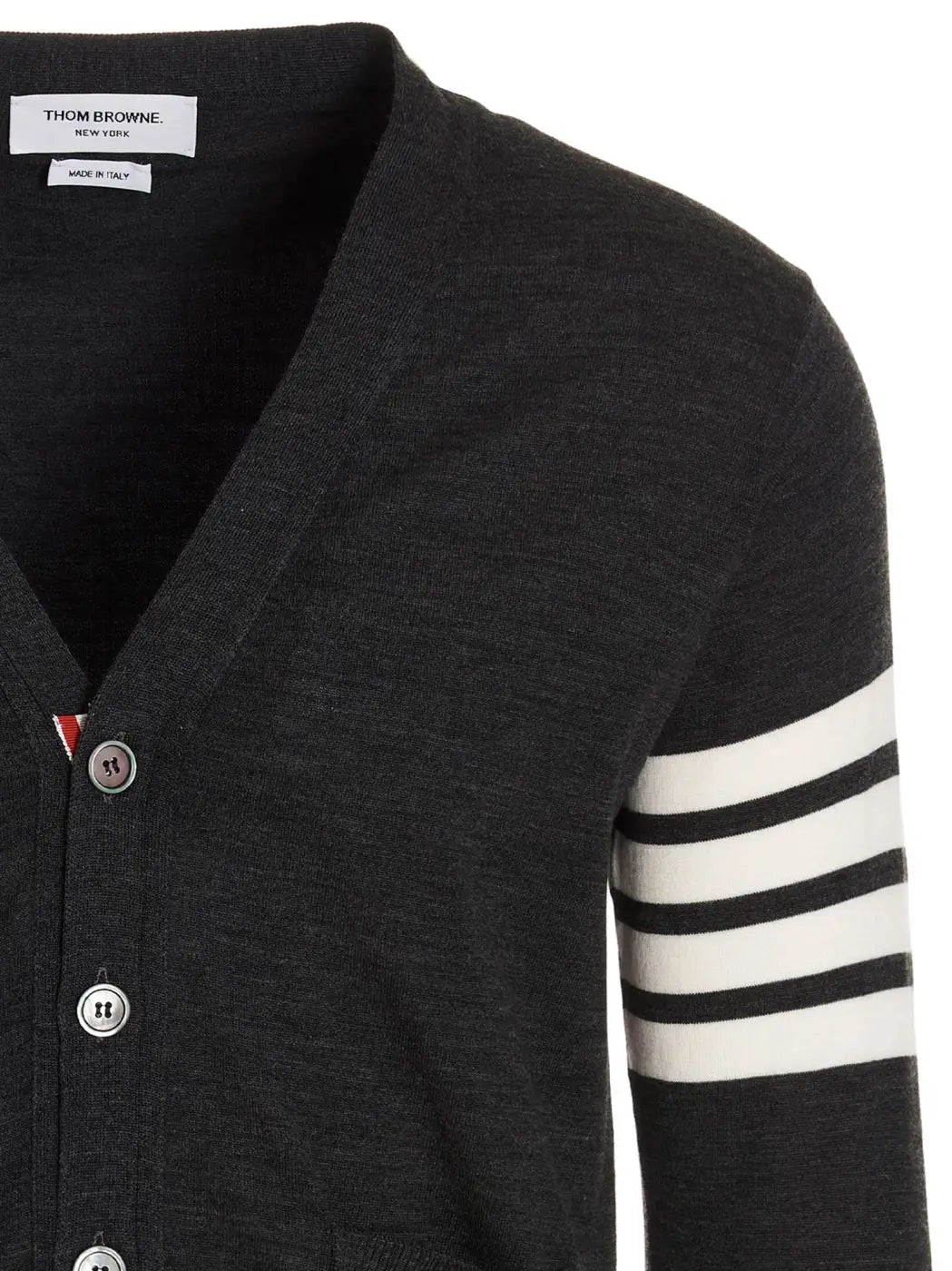 Thom Browne Gray Merino Wool Cardigan