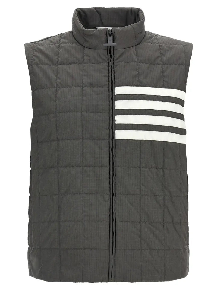 Men’s Thom Browne Gray Polyamide Sleeveless Jacket