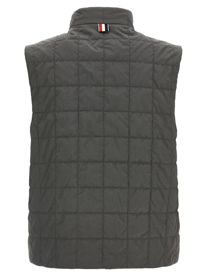 Men’s Thom Browne Gray Polyamide Sleeveless Jacket