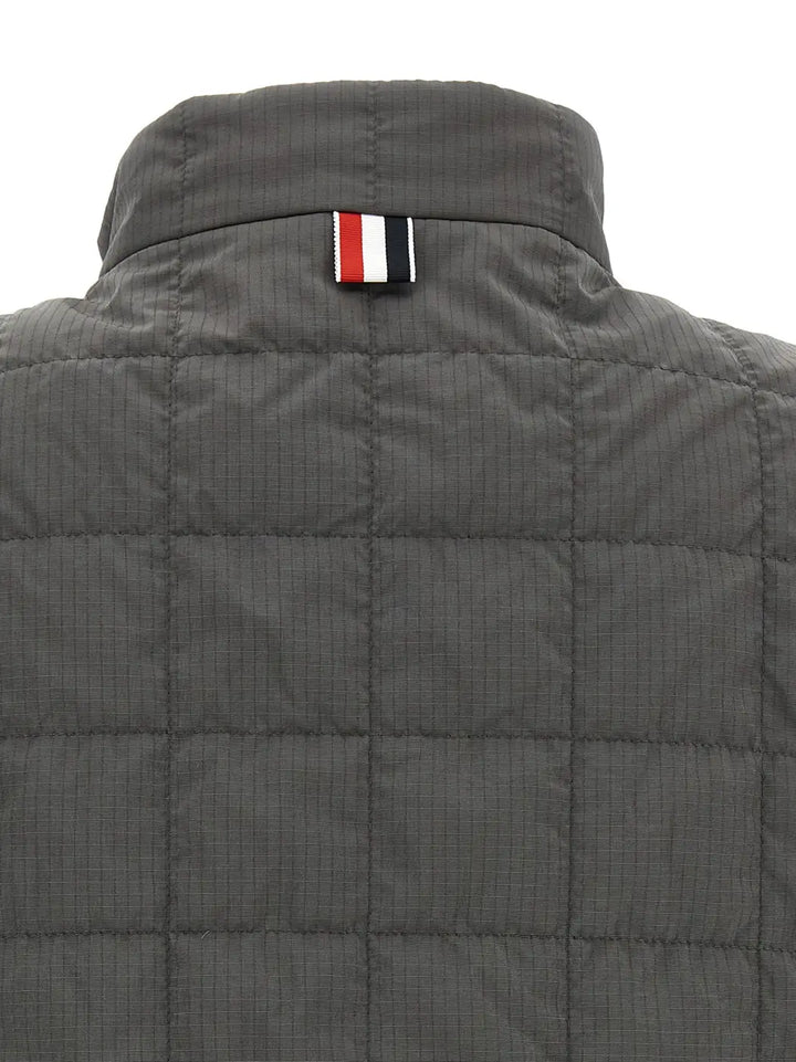 Men’s Thom Browne Gray Polyamide Sleeveless Jacket