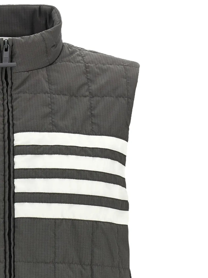 Men’s Thom Browne Gray Polyamide Sleeveless Jacket