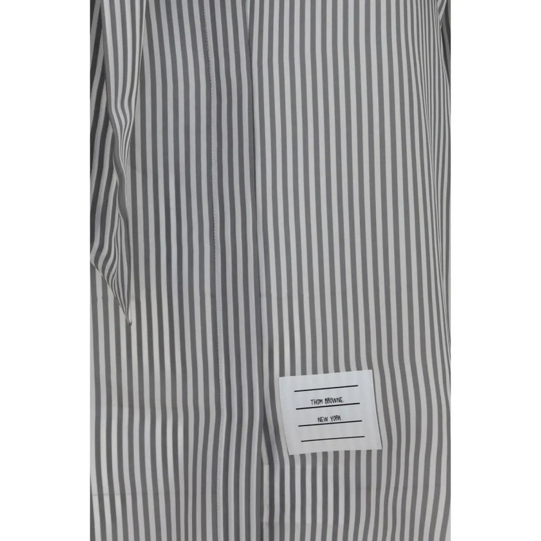 Thom Browne Gray Silk Pattern Shirt