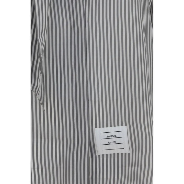 Thom Browne Gray Silk Pattern Shirt