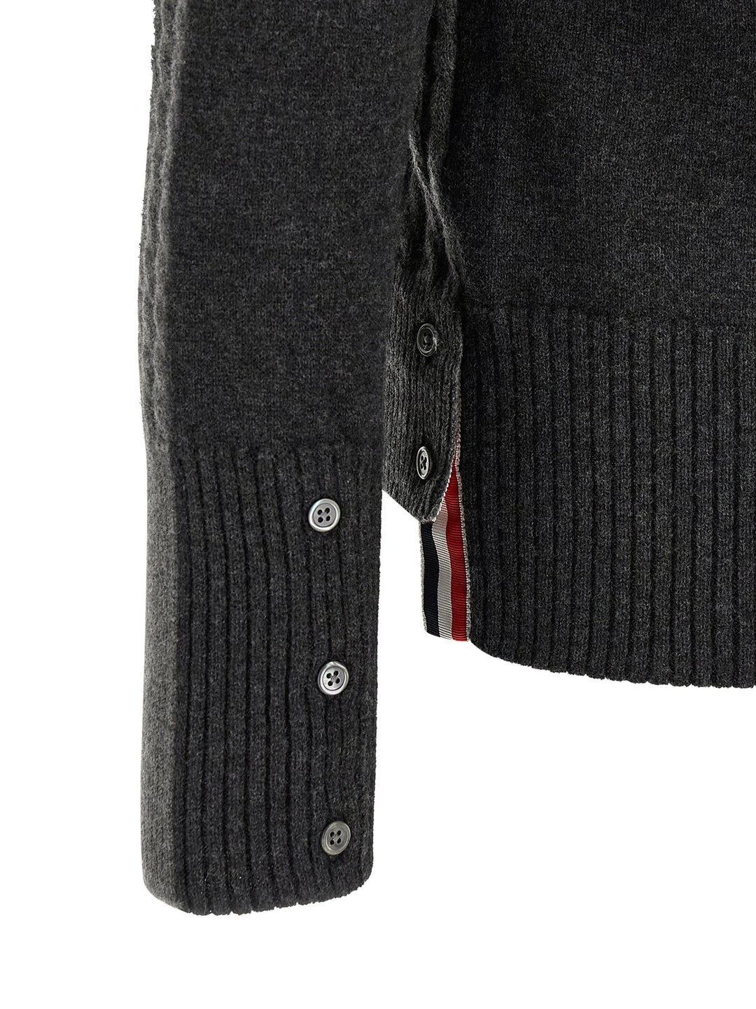 Thom Browne Gray Virgin Wool Polo Shirt