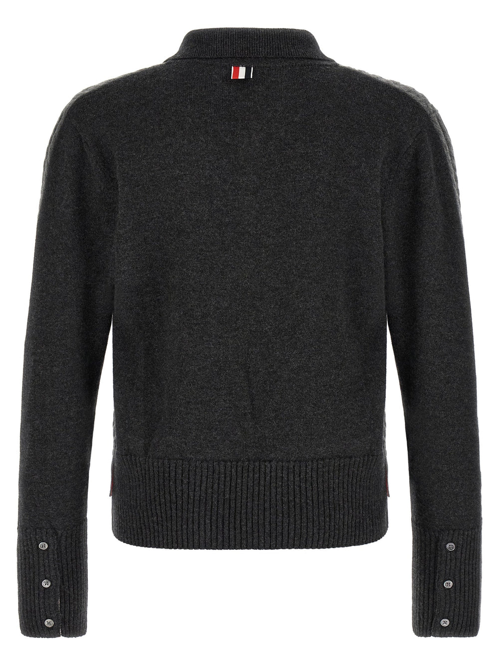 Thom Browne Gray Virgin Wool Polo Shirt