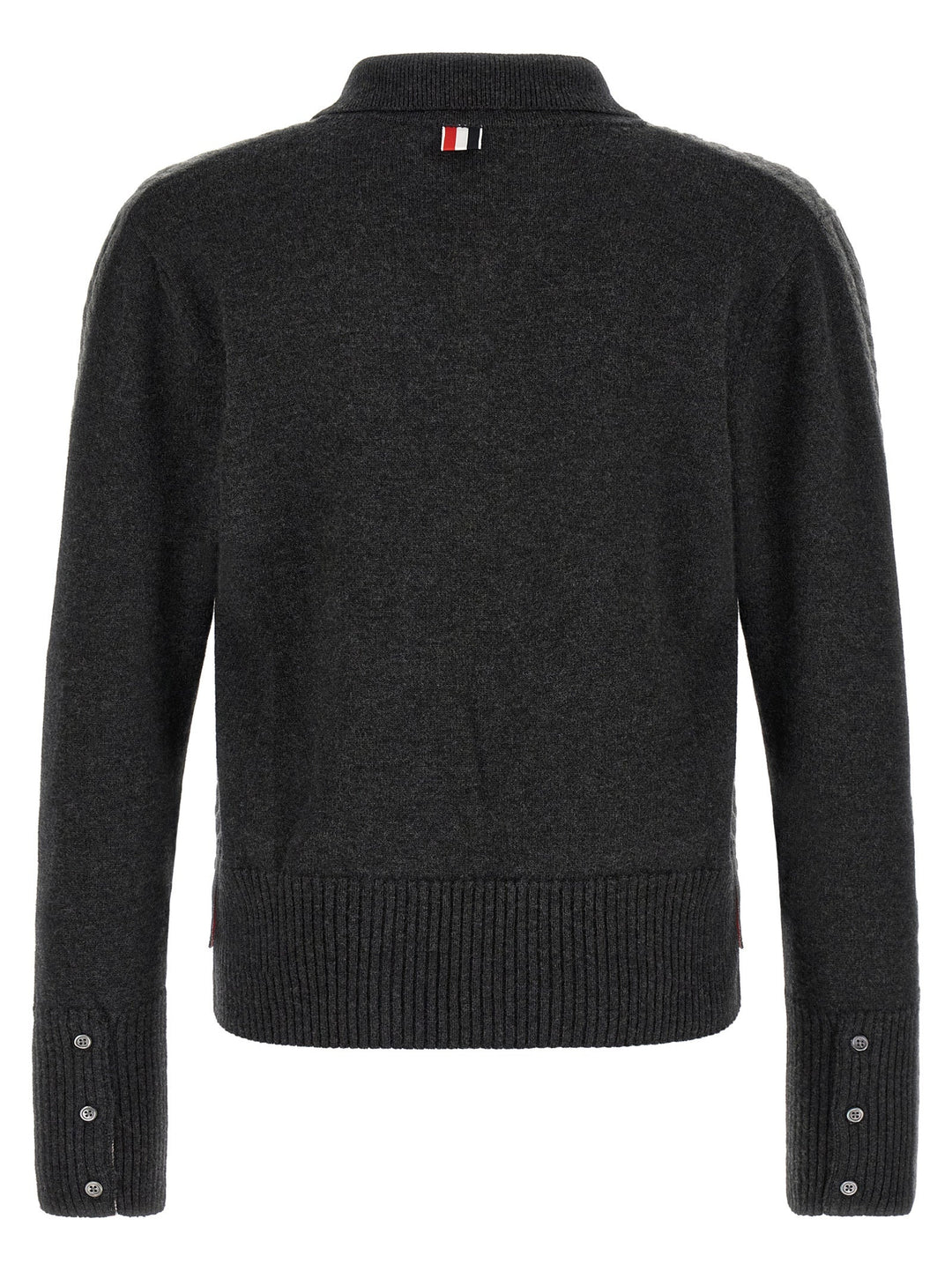 Thom Browne Gray Virgin Wool Polo Shirt