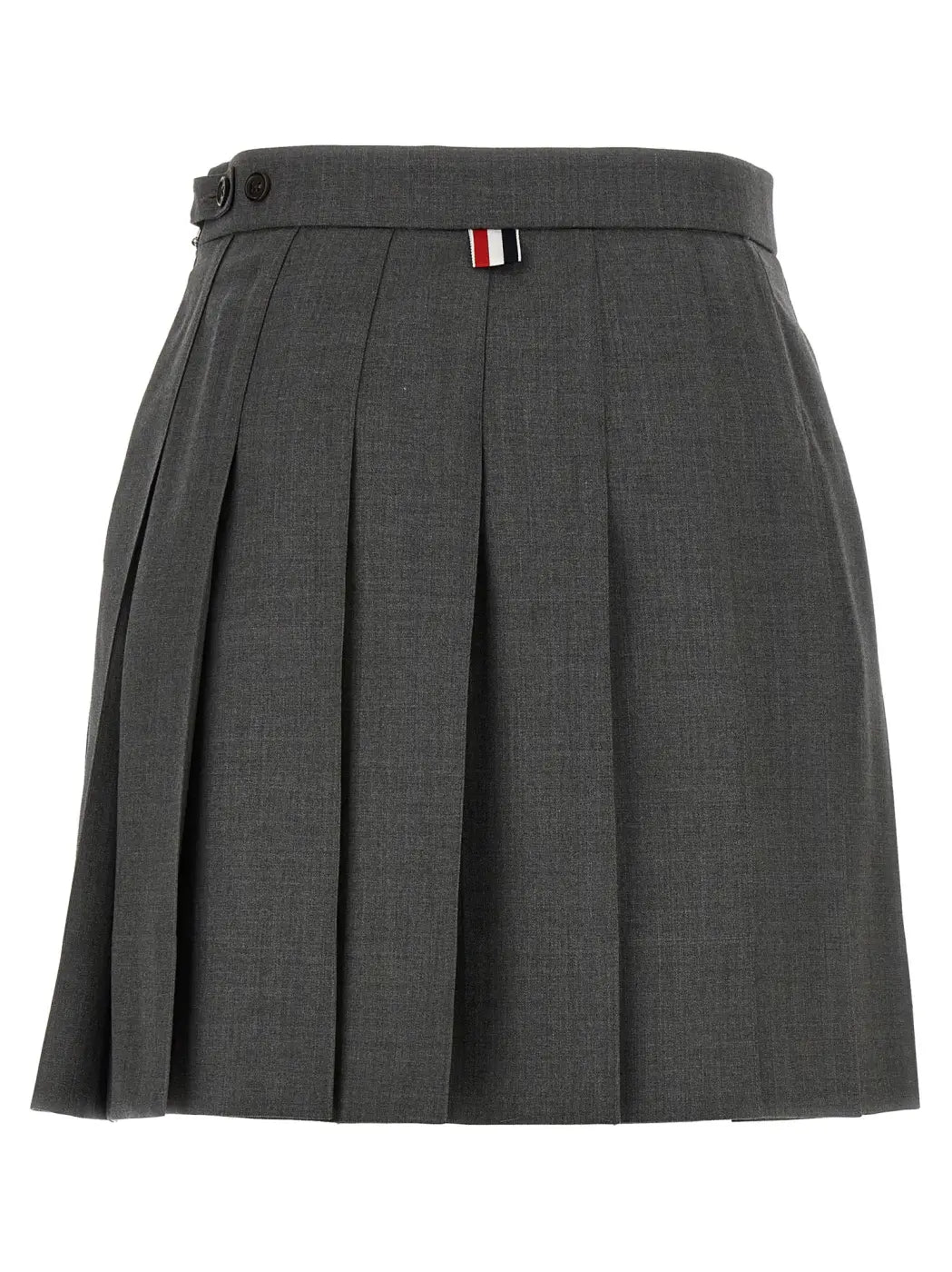 Thom Browne Gray Wool Long Skirt