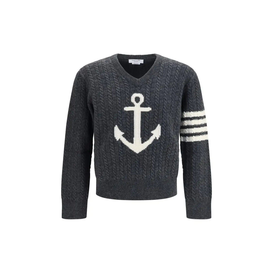 Thom Browne Gray Wool Oves Aries Sweatshirt