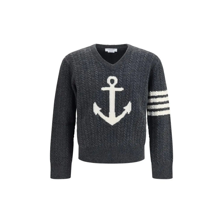 Thom Browne Gray Wool Oves Aries Sweatshirt